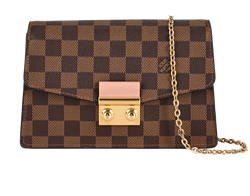 Croisette Chain Shoulder, Canvas, Brown, MI0220, S/B/DB, 3*